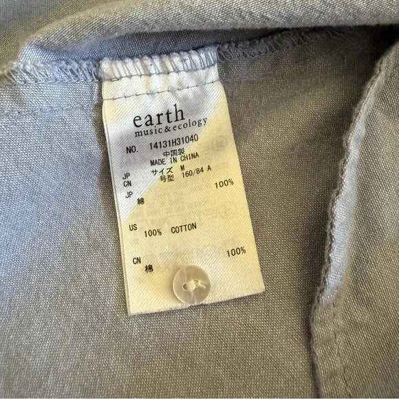 earth music&ecology Red Label- Chambray- Lightweight-Button Up- Dress-Women’s M - Picture 4 of 15